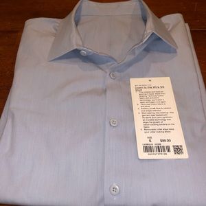 Lululemon Button Up Short sleeve Shirt Light Blue